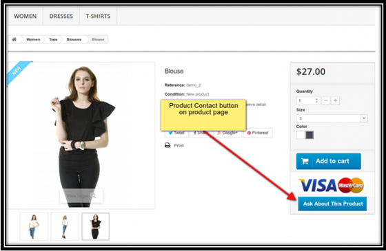 PrestaShop Plugins: PrestaShop Block Contact Form Product Module